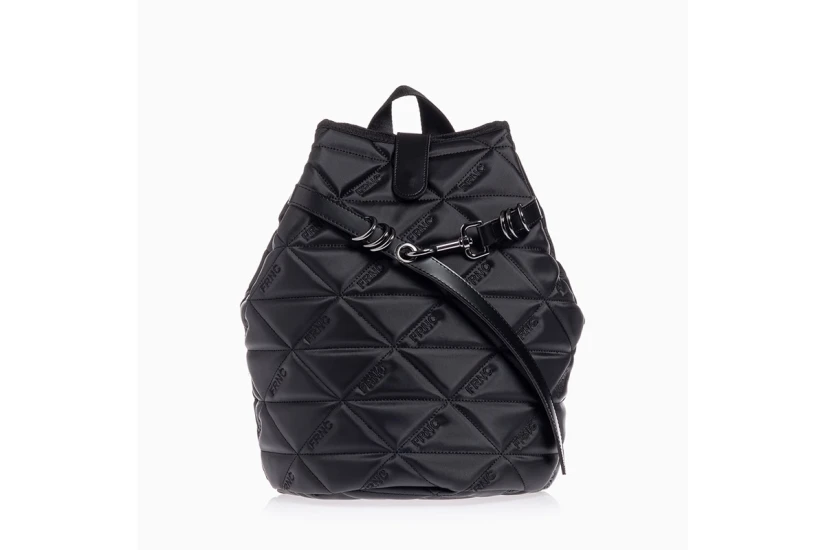 Frnc Signature Water-Repellent Satin Backpack (1123 BLK)