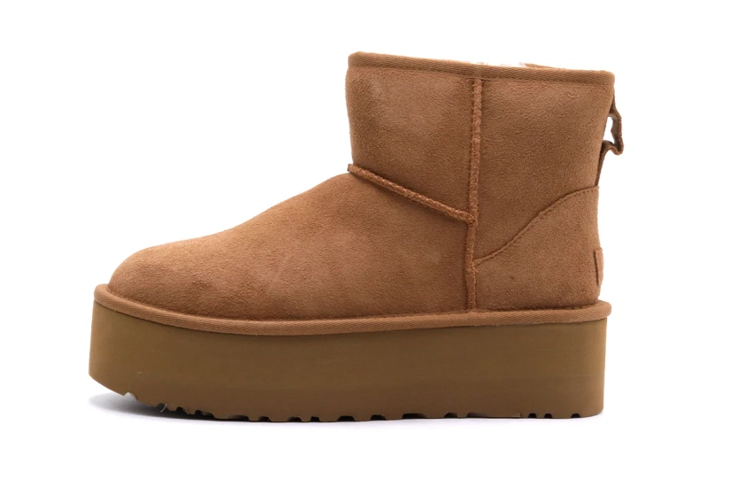 Ugg Classic Mini Platform Γυναικεία Μποτάκια Καφέ