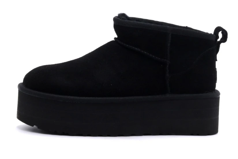 Ugg Classic Ultra Mini Platform Γυναικεία Μποτάκια Μαύρα