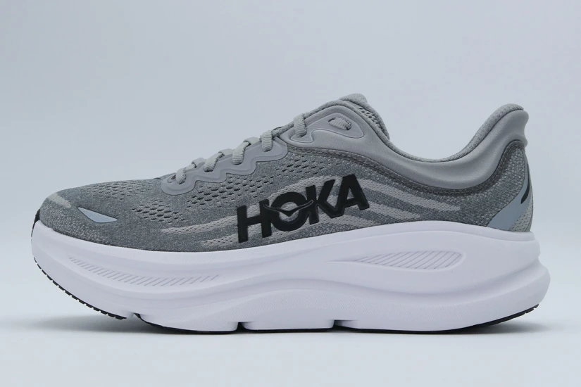 Hoka One One Bondi 9 Ανδρικά Αθλητικά Παπούτσια για Τρέξιμο Γκρι, Λευκά