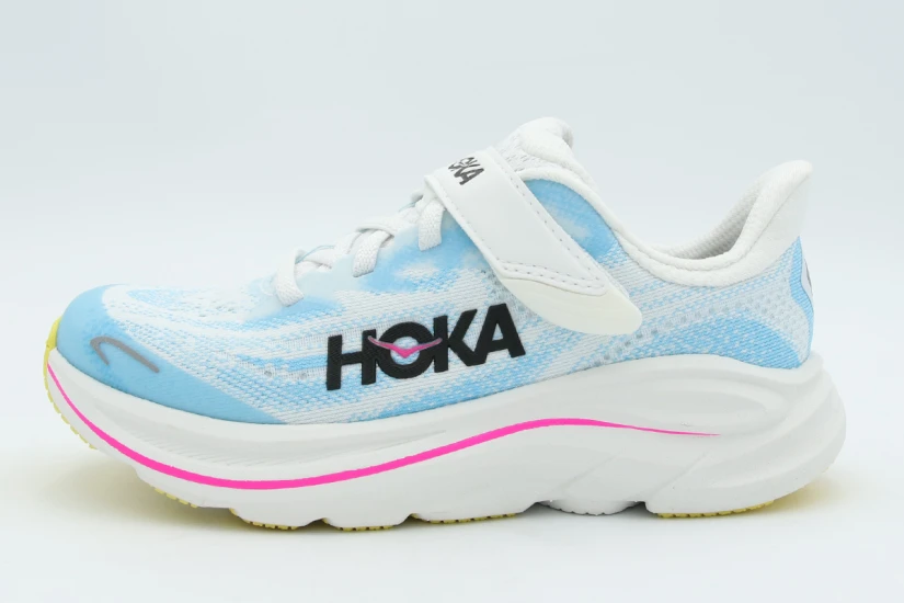 Hoka One One Clifton 10 Παιδικά Αθλητικά Παπούτσια για Τρέξιμο Λευκά, Γαλάζια, Φούξια