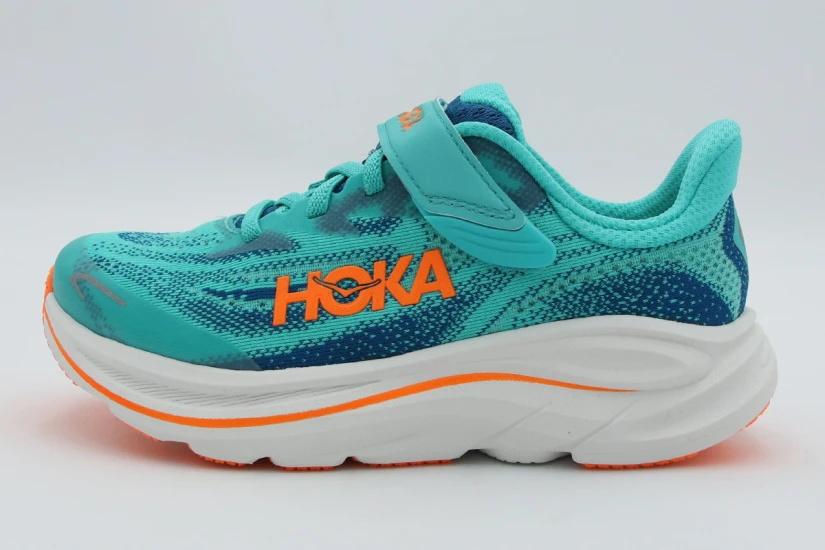 Hoka One One Clifton 10 Παιδικά Αθλητικά Παπούτσια για Τρέξιμο Τυρκουάζ, Μπλε, Πορτοκαλί
