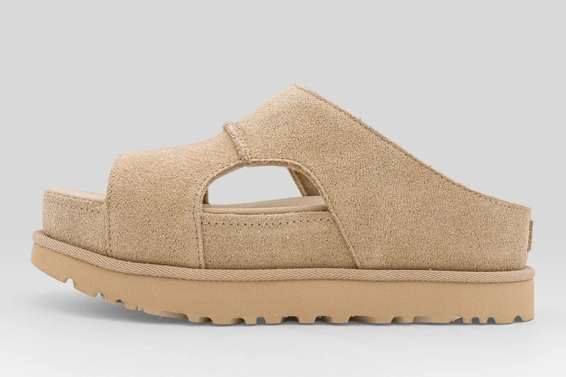 Ugg Goldenstar Hi Cutout Slide Γυναικεία Σανδάλια Μπεζ
