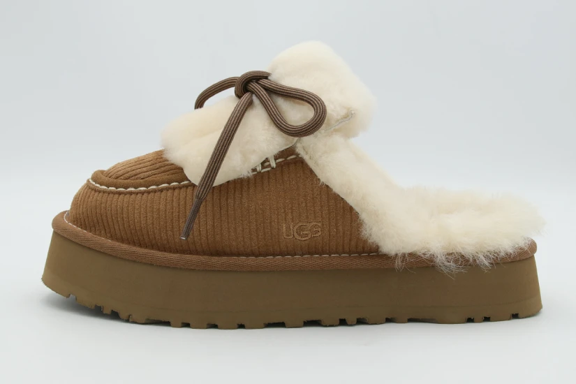 Ugg Disquette Heritage Γυναικείες Παντόφλες Μπεζ, Εκρού