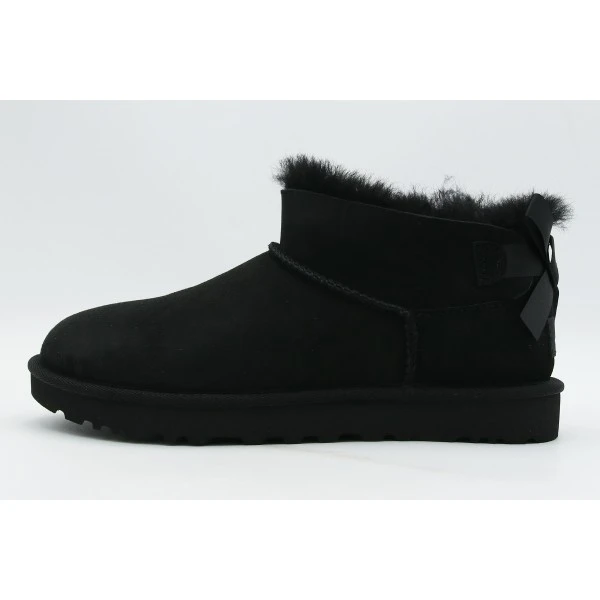 Ugg Ultra Mini Bailey Bow Μποτάκια Μόδας Γυναικεία (1185491 BLK)