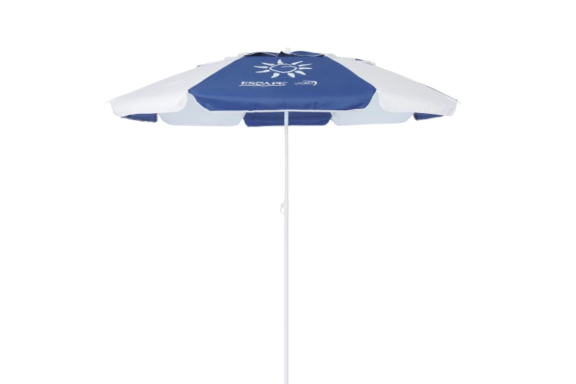 Escape Camping Ομπρέλα Παραλίας 2M 180Gsm 8 Ακτίνες 5Mm Λευκό | Μπλε (12008)