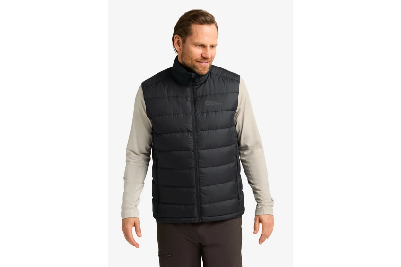 Jack Wolfskin Ather Down Vest Ανδρικό Αμάνικο Μπουφάν Μαύρο