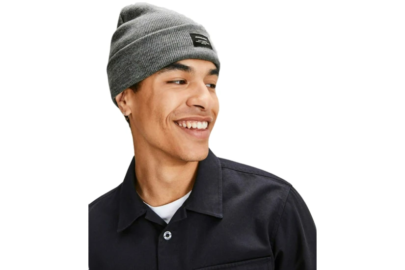 Jack And Jones Jacdna Beanie Σκουφάκι Χειμερινό (12092815 GREY MELANGE)