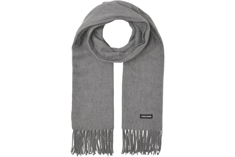 Jack And Jones Jacsolid Woven Κασκόλ (12140332 GREY MELANGE)