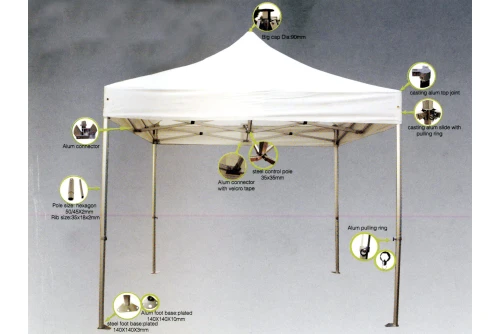 Escape Camping Gazebo Επαγγελματικό 3X4,5 Ενισχυμένος Ιστός (12144)