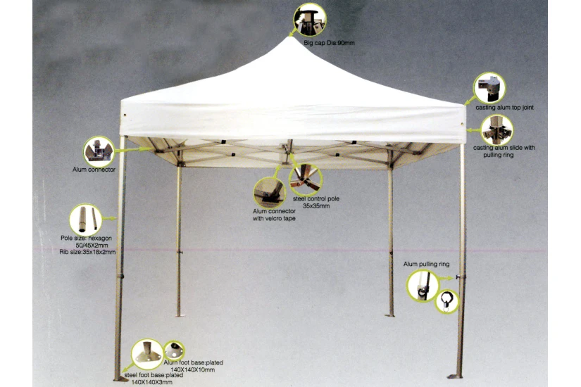 Escape Camping Επαγγελματικό Gazebo Επαγγελματικό 3 x 4,5 x 3,42m