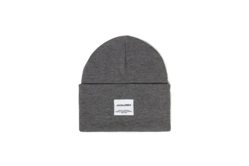 Jack And Jones Jaclong Knit Beanie Noos Σκουφάκι Χειμερινό (12150627 GREY MELANGE)