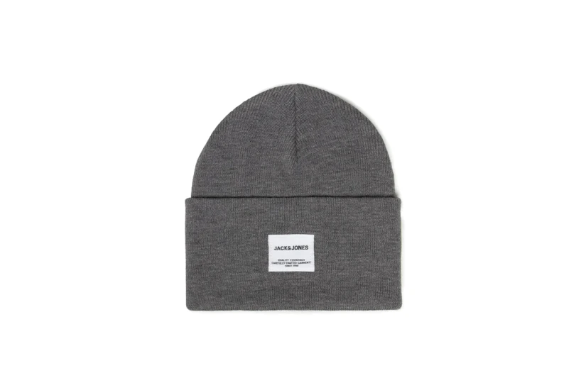 Jack And Jones Jaclong Knit Beanie Noos Σκουφάκι Χειμερινό (12150627 GREY MELANGE)