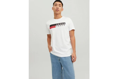 Jack And Jones Essentials Corp Logo T-Shirt Ανδρικό (12151955 WHITE-PLAY 4)