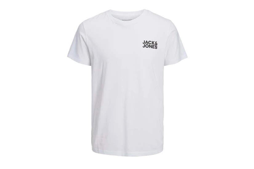 Jack & Jones Logo Ανδρικό Κοντομάνικο T-Shirt Λευκό