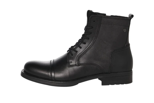 Jack And Jones Jfwrussel Leather Anthracite 19 Ln Μποτάκια Μόδας (12155999 ANTHRACITE)