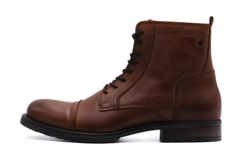 Jack And Jones Jfwrussel Leather Μποτάκια Μόδας (12156000 COGNAC)