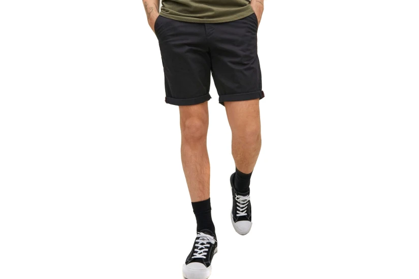 Jack And Jones Jpsrbowie Jjshorts Solid Sa Sn Βερμούδα Chino (12165604 BLACK)