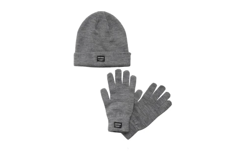 Jack And Jones Jacbeanie And Love Knit Giftbox Σκουφάκι Με Γάντια (12168383 GREY MELANGE)