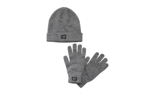 Jack And Jones Jacbeanie And Love Knit Giftbox Σκουφάκι Με Γάντια (12168383 GREY MELANGE)