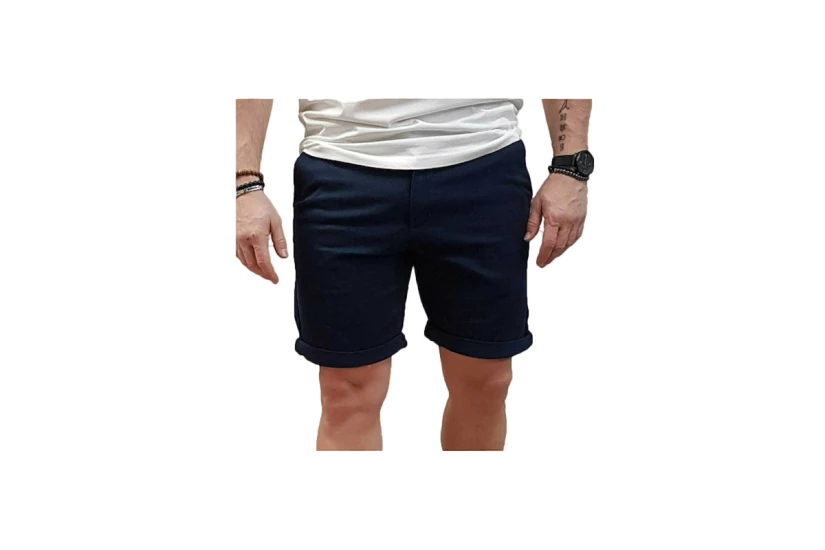 Jack & Jones Jpstdave Ανδρική Chino Βερμούδα Μπλε Σκούρο