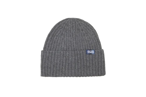 Jack And Jones Jacprime Wool Σκουφάκι Χειμερινό (12195049 GREY MELANGE LABEL)