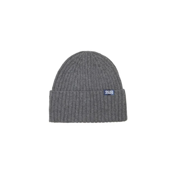 Jack And Jones Jacprime Wool Σκουφάκι Χειμερινό (12195049 GREY MELANGE LABEL)