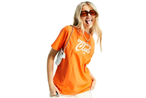 Jjxx Jxbea Ss Relaxed Vint Tee Noos (12200300 RED ORANGE-BRIGHT WHI)