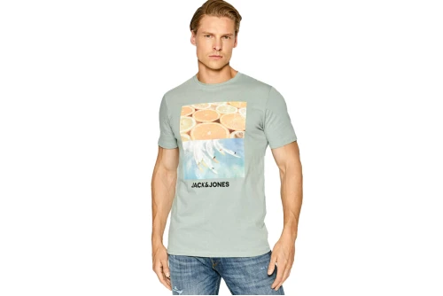 Jack And Jones Jjbillboard Tee Ss T-Shirt Ανδρικό (12200416 STATE GRAY STANDARD)