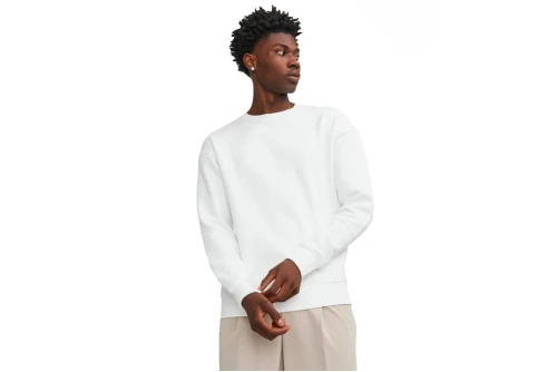 Jack And Jones Jjestar Basic Sweat Neck Noos Μπλούζα Με Λαιμόκοψη Ανδρική (12208182 CLOUD DANCER)