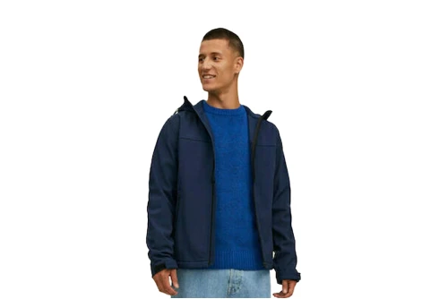 Jack And Jones Jjemarvin Hood Μπουφάν Ελαφρύ Ανδρικό (12212363 NAVY BLAZER)