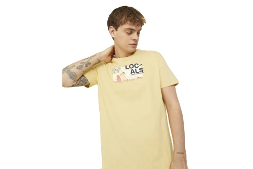 Jack And Jones Jorbooster Tee Ss Crew Neck April 22 T-Shirt Ανδρικό (12213315 STRAW PHOTO)