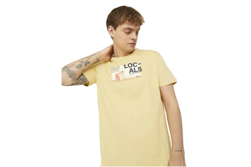 Jack And Jones Jorbooster Tee Ss Crew Neck April 22 T-Shirt Ανδρικό (12213315 STRAW PHOTO)