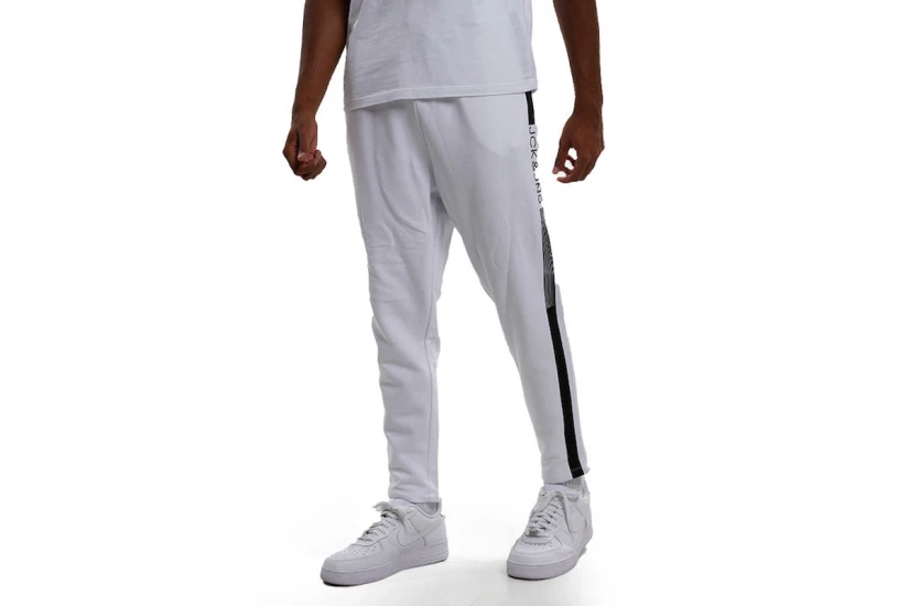 Jack And Jones Jpstace Jjadam Sweat Pants Aman Παντελόνι Φόρμας (12214939 WHITE)