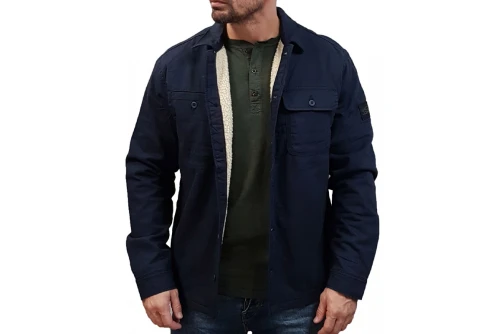Jack And Jones Jcoben Classic Teddy Overshirt Ls Πουκάμισο Μακρυμάνικο (12215787 NAVY BLAZER)