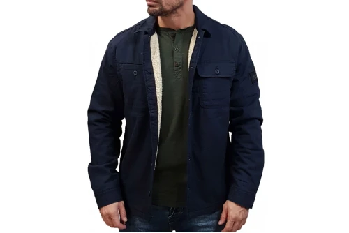 Jack And Jones Jcoben Classic Teddy Overshirt Ls Πουκάμισο Μακρυμάνικο (12215787 NAVY BLAZER)