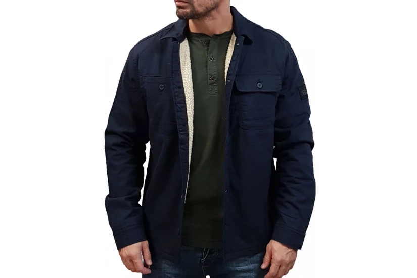 Jack And Jones Jcoben Classic Teddy Overshirt Ls Πουκάμισο Μακρυμάνικο (12215787 NAVY BLAZER)