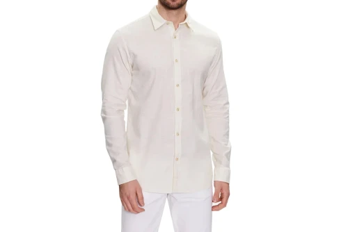 Jack And Jones Jjslub Shirt Ls Πουκάμισο Μακρυμάνικο Ανδρικό (12220481 CLOUD DANCER)