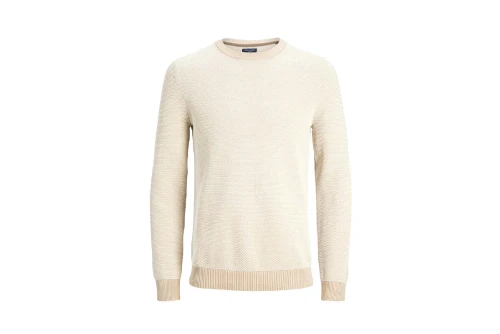 Jack And Jones Jprbluglobe Knit Crew Neck Μπλούζα Με Λαιμόκοψη (12223322 FEATHER GRAY)