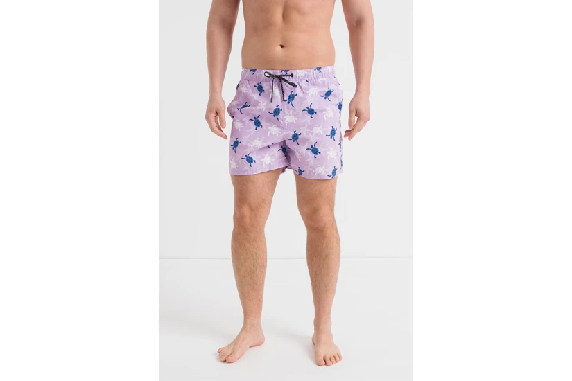 Jack And Jones Jpstfiji Ανδρικό Μαγιό Σορτς Λιλά, Μπλε Σκούρο, Λευκό