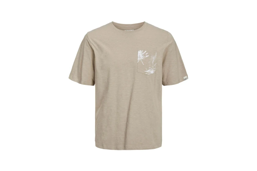 Jack And Jones Jorcrayon Ανδρικό Κοντομάνικο T-Shirt Μπεζ