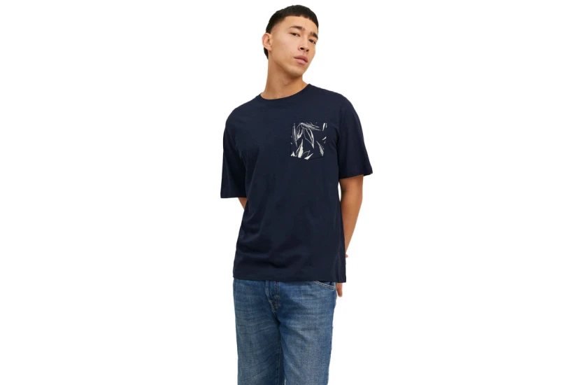 Jack And Jones Jorcrayon Ανδρικό Κοντομάνικο T-Shirt Μπλε Σκούρο