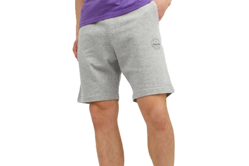 Jack And Jones Jpstshark Ανδρική Αθλητική Βερμούδα Γκρι Ανοιχτό