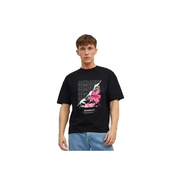 Jack And Jones Jorbooster Tee Ss Crew Neck Mar23 T-Shirt Ανδρικό (12232998 BLACK)