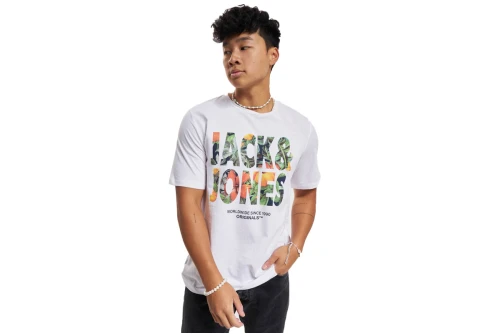 Jack And Jones Jorbooster Tee Ss Crew Neck Mar23 T-Shirt Ανδρικό (12232998 BRIGHT WHITE)