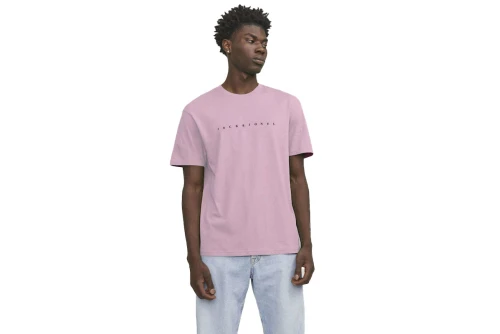 Jack And Jones Jjestar Jj Ss Noos T-Shirt Ανδρικό (12234746 PINK NECTAR)
