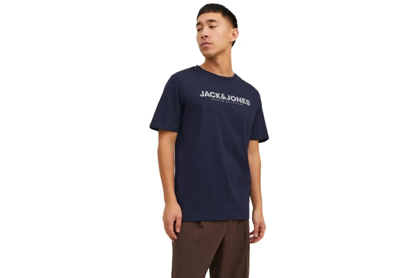 Jack And Jones Jprblabooster Ss Tee Crew Neck Feb23 T-Shirt Ανδρικό (12234759 PERFECT NAVY)