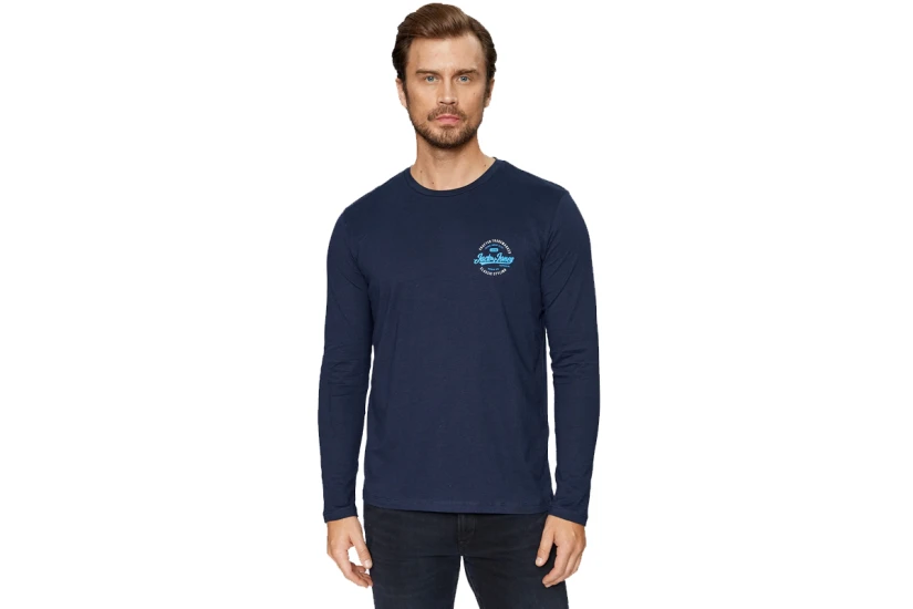 Jack And Jones Jjmikk Tee Ls Crew Neck Μπλούζα Με Λαιμόκοψη Ανδρική 