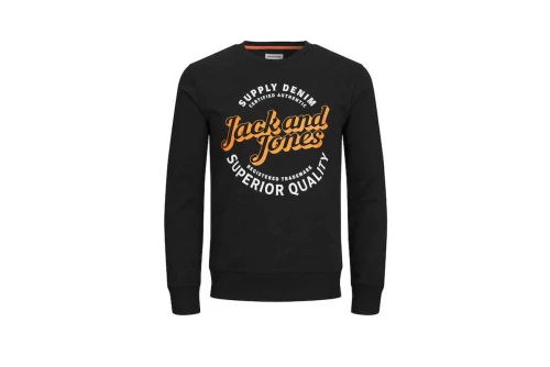 Jack And Jones Jjmikk Sweat Crew Neck Μπλούζα Με Λαιμόκοψη Ανδρική (12236177 BLACK-BIG)