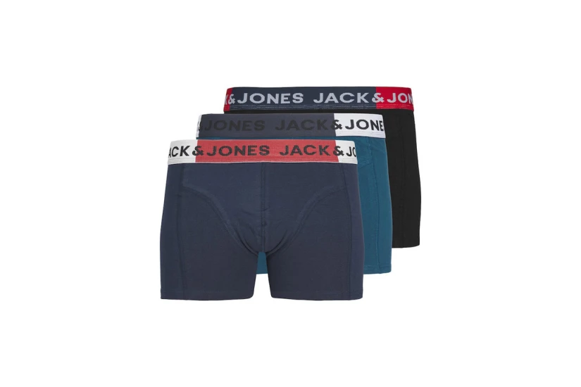 Jack And Jones Jaccolor Block Εσώρουχο Boxer 3-Τεμάχια (12237415 BLACK)